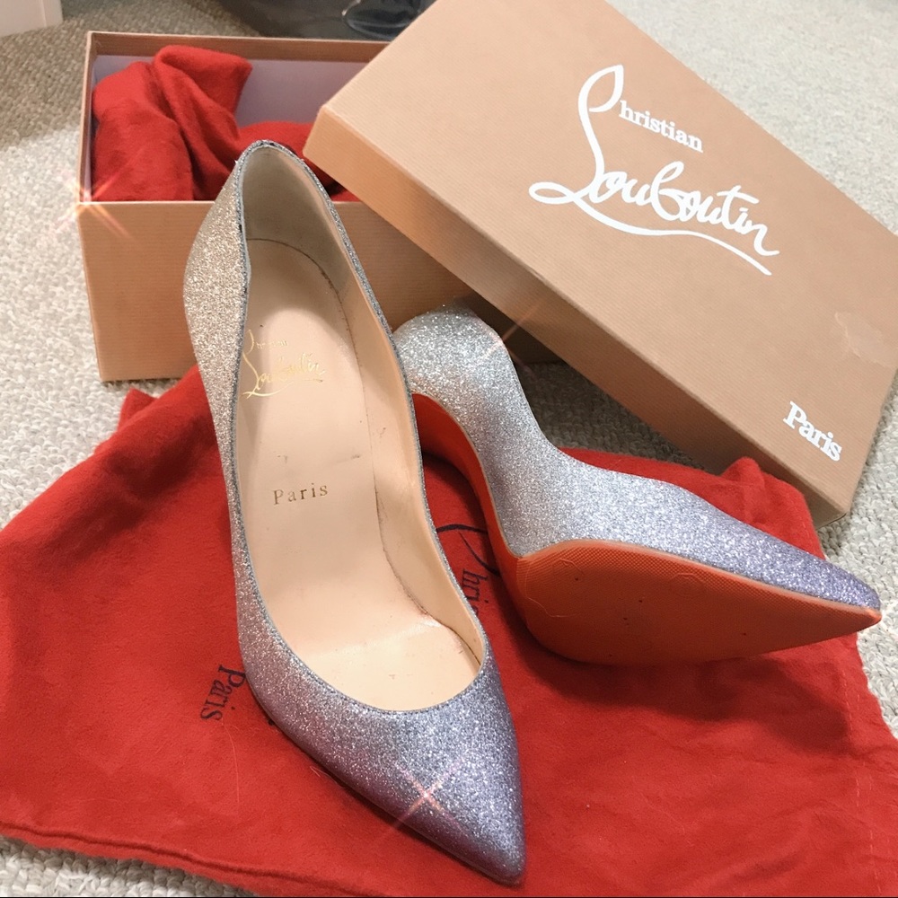 Christian Louboutin cinderella sparkly heels